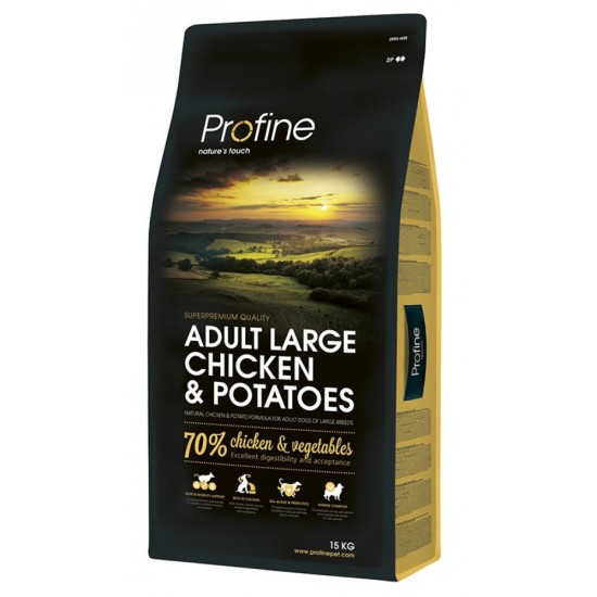 Profine Adult Large 15kg Ξηρά Τροφή για Ενήλικους Σκύλους Μεγαλόσωμων Φυλών με Κοτόπουλο και Πατάτες