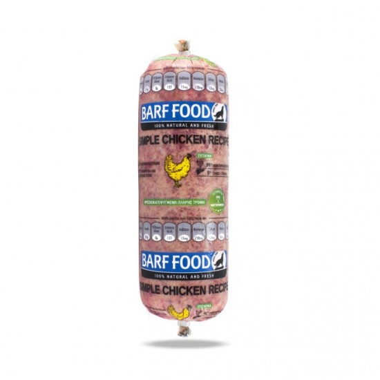 DESCRIPTION BARFFOOD SIMPLE CHICKEN 1000GR