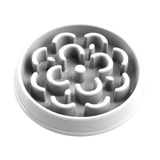 Slow Chow™ Medallion Feeder White/L