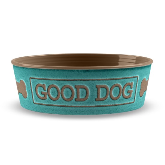 Good Dog Pet Bowl Teal/M